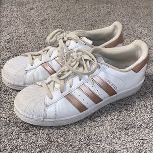 Rose Gold Adidas Superstars
